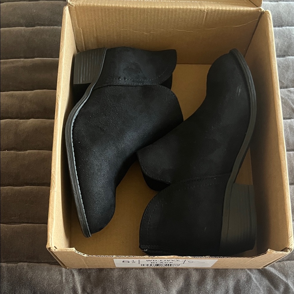 Journee Collection Black Ankle Booties